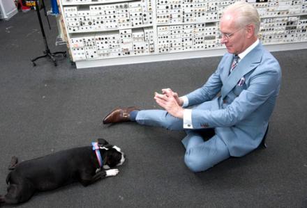 C'mon who can resist a picture of Tim Gunn taking a picture of Swatch?!