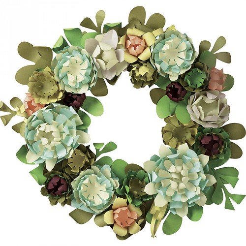 Just Crafty Enough – Project: Paper Flower Wreath