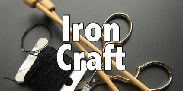Just Crafty Enough – Iron Craft Challenge #14 – Denim Armrest Project Bag
